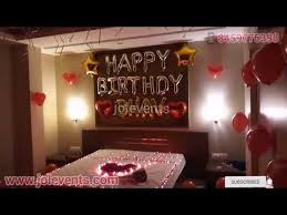 This is one of the most common romantic ways to celebrate your husband's birthday. Birthday Surprise Room Decoration For Husband At Home Romantic Decor You Birthday Surprise For Husband Birthday Room Decorations Simple Birthday Decorations