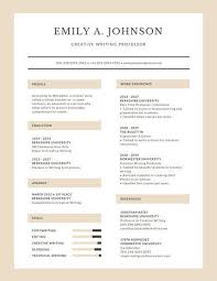 Beige White Simple Clean Formal Corporate Teacher Professor Educator Resume Education Resume Teacher Resume Resume