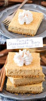 Easy To Follow Recipe For Pumpkin Cheesecake Bars That Are Made In A 9x13 I Pumpkin Cheesecake Bars Pumpkin Cheesecake Recipes 9x13 Graham Cracker Crust Recipe