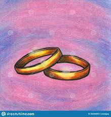 Dibujo de un anillo de boda para pintar, colorear o imprimir. Ilustracion Coloreada Con Lapiz De Un Par De Anillos De Boda Dorados Stock De Ilustracion Ilustracion De Ropa Masculino 166230559