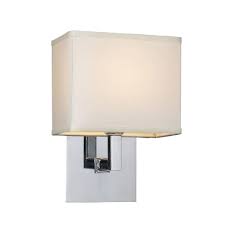 Greta 21 high bronze wall sconce with linen shade $ 129.99. Plc Lighting 1 Light Polished Chrome Sconce With Off White Fabric Shade Cli Hd18194pc The Home Depot
