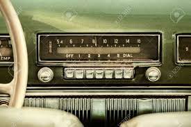 Retro Styled Image Of An Old Car Radio Inside A Green Classic Stock Photo Picture And Royalty Free Image Image 39022638