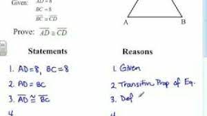 Sounds like i can easily prove that there are two congruent triangles and other two congruent triangles. Two Column Proofs Video Lessons Examples Solutions