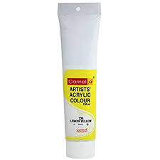 This beautiful shade of yellow lemon and others can be found in the folk art plaid art paint gallery! Camlin Kokuyo Artist Acrylic Colour Tubes 120ml Lemon Yellow 236 Amazon In Home Kitchen