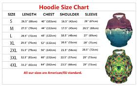 Hoodie Now Size Chart American Eu Standard Hoodies And
