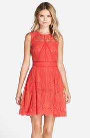 Adelyn Rae Sleeveless Lace Fit Flare Dress Nordstrom Flare Dress Lace Dress V Neck Cocktail Dress