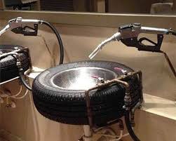 Idee D Evier A Partir D Un Pneu Pour Un Sous Sol De Gars Mancave Avec Decoration Masculine Et D Meuble Sale De Bain Mobilier De Voiture Idees De Restaurant