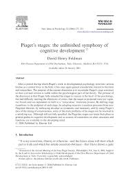 Pdf Piagets Stages The Unfinished Symphony Of Cognitive