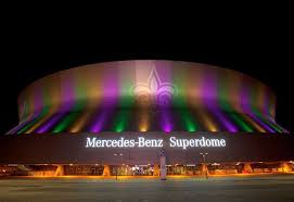 New Orleans Mercedes Benz Superdome S New Lights With Mardi Gras Colors Photo By Times Pi New Orleans Louisiana Down In New Orleans New Orleans Saints Football