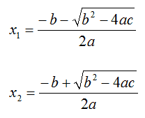 Le soluzioni si possono calcolare con questa formula: Formula Risolutiva Equazioni Di Secondo Grado