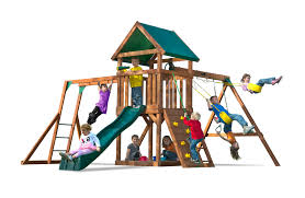 One of the outdoor activities that children love most is climbing. High Flyer Wood Swing Set With Monkey Bars And Slide Kids Creations