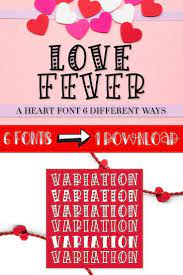 Love Fever A Heart Tastic Font Trio With 6 Styles 303644 Duo And Trios Font Bundles Heart Font Font Bundles Valentine Font