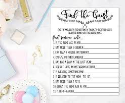 Find The Guest Baby Shower Game Baby Shower Quiz Baby Etsy Baby Shower Quiz Baby Shower Game Cards Baby Shower Games