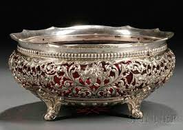 Learn more about florists in providence on the knot. Gorham Ruby Glass Lined Sterling Silver Bowl Providence Rhode Island 1892 With Shaped Rim Monogrammed S And Reticulated Design O Silver Bowl Bowl Silver
