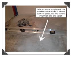 We'll never understand why carpet of any color was installed in bathrooms. Youngmenheaven Plywood Subfloor Crack Filler