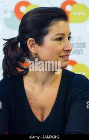 Agnes Marion, Rassemblement National candidate to Lyons Mayoral, attends  press conference, Lyon, France Stock Photo