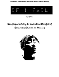 Using Tupac Shakur S Poem If I Fail To Analyze Connotative Diction