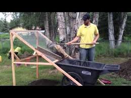 Rotating Compost Sifter Sieve Trommel Youtube Diy Lawn Compost Soil Compost