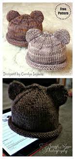 With the appropriately shaped and placed ears. Bear Baby Hat Free Knitting Pattern
