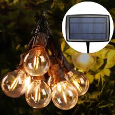 We purchased these 16' harbor freight solar rope lights to light up our new patio at night. Le Solar Outdoor String Lights 25ft 26 Units G40 Patio Lights Waterproof Solar Edison Bulb String Lights For Indoor Outdoor Garden Patio Bistro Christmas Holiday Festival Decoration Warm White Walmart Canada