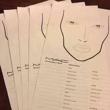 Mac Makeup Face Charts Nwt