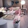 Grey pink sofa living room ideas. 1