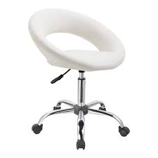 Duhome Home Office Desk Chair Work Stool Crescent Adjustable Swivel Task Chair On Wheels White Walmart Com Desk Chair Cute Desk Chair Home Office Desks
