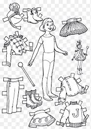 Barbie doll dancing ballet coloring page to color, print and download for free along with bunch of favorite barbie doll coloring page for kids. Paper Doll Png Images Pngegg