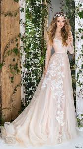 Papilio 2018 Bridal Long Sleeves Sheer Bateau Sweertheart Neckline Full Embellishment Wedding Dress Long Sleeve Wedding Dress Trends Long Sleeve Bridal Dresses