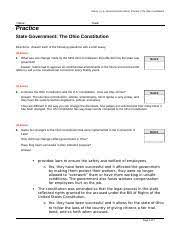 Use reference materials to find the appropriate information. Ohio Constitution Of 1851 Project Worksheet Compare Contrast The 1851 Ohio Constitution And The U S Constitution 1 What Is The Function Of A Course Hero