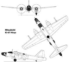Blueprints > Modern airplanes > Modern M > Mitsubishi Ki-67 Hiryu ...