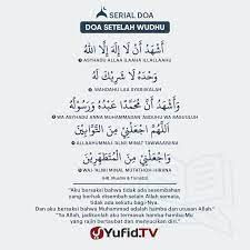 Doa Setelah Wudhu Hukumnya