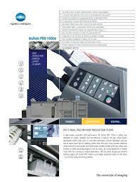 Bizhub Pro 1050e Spec Sheet Pdf Supreme Copy