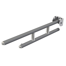 Barre De Securite A Fixer Relevable Acier Epoxy L 76 5 Cm Gris Ral 7005 Barre Mur D Assiette Acier Et Acier Inox