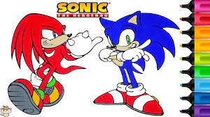 Coloring books sonic printable pagesails and knuckleso print games online for kids. Sonic The Hedgehog Coloring Book Pages Knuckles Rainbow Splash Youtube