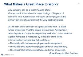 Of the 54 best companies, only nine received an average rating of 4.0 or higher on a scale of 1.0 to 5.0. Top 10 Things That Make Any Company A Great Place To Work