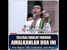Doa Setelah Sholat Fardhu Ustadz H Abdul Somad Lc Ma Youtube
