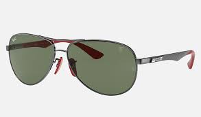 Available in 5 colors view all + frame : Ray Ban Rb8313m Scuderia Ferrari Collection Rb8313m Gunmetal Carbon Fiber Green Lenses 0rb8313mf0017161 Ray Ban Usa