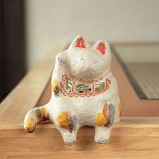 楽天市場 張り子 おおらか招き猫 小 和紙の店 めでたや 楽天市場店 お正月 飾り 和紙 招き猫