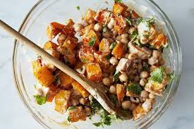Moro S Warm Squash Chickpea Salad With Tahini Recipe On Food52 Recipe Chickpea Salad Food 52 Recipes