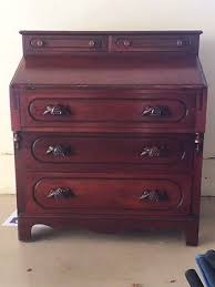 Davis Cabinet Co Lillian Russell Cherry Slant Top Dresser Secretary Antique Furniture Furniture Cherry Desk