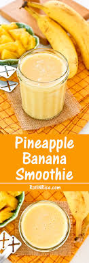 Pineapple Banana Smoothie Recipe Smoothie Recipes Smoothie Recipes Healthy Food