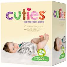 Cuties Complete Care Baby Diapers Size 2 204 Count