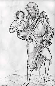 Saint Christopher Drawing By Granger