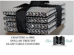 Crafting W Bre Dollar Tree Inspired Diy Glam Table Coasters Youtube Glam Table Dollar Tree Table Coasters