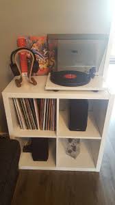 Ikea Kallax Turntable Setup Vinyl Record Storage Furniture Ikea Record Storage Diy Dvd Storage