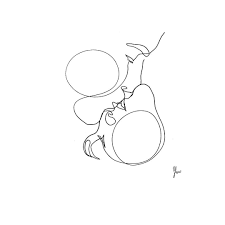 Flowsofly Est Une Dessinatrice Autrichienne Qui Explore L Intensite De L Amour Au Sein Du Couple Son Style S Simple Line Drawings Line Art Drawings Sketches