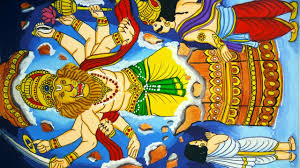 Beautiful Painting Of Lord Narasimha Emerging Out Of A Pillar To Save Pralahad How Todraw Narasimha Youtube The demon hiranyakashipu—twin brother of hiranyaksha, the demon overthrown by vishnu in his previous incarnation as varaha—obtained a boon from the god brahma that he could not be killed by human or. beautiful painting of lord narasimha emerging out of a pillar to save pralahad how todraw narasimha