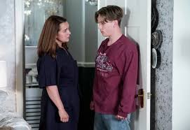 Mark Fowler Jr returns to Albert Square with a big secret, and Vicki  finally faces Joel in court as the misogynistic teenager's trial begins. # EastEnders: Next Week: Mark Jr makes an unexpected