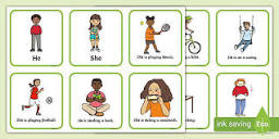 He And She Pronoun Picture Cards | Primary Resources